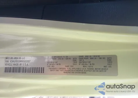 2021 Jeep Wrangler Unlimited Sahara Altitude 4X4 from USA, damaged, VIN 1C4HJXEG8MW600007